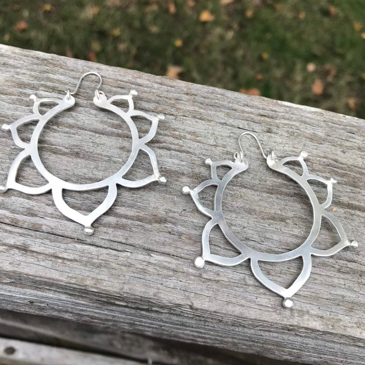 Handcrafted Sterling Silver Sunburst Earrings